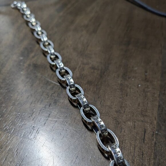 ornate bracelet with lobster claw clasp, silver chrome - Picture 7 of 10